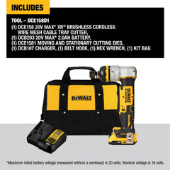 DeWalt DCE158D1 20V MAX XR Brushless Cordless Wire Mesh Cable Tray Cutter - image 3