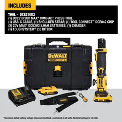 DeWalt DCE210D2 20V MAX Compact Press Tool Kit - image 4