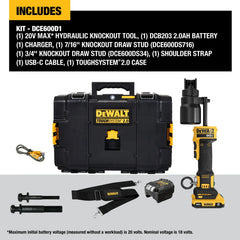 DeWalt DCE600D1 20V MAX Hydraulic Knockout Tool Kit - image 4
