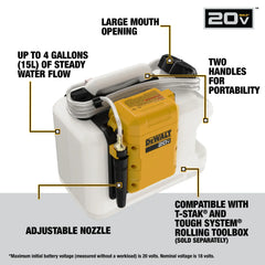 DeWalt DCE6820B 20V MAX POWERED Water Tank (Tool Only) - image 4