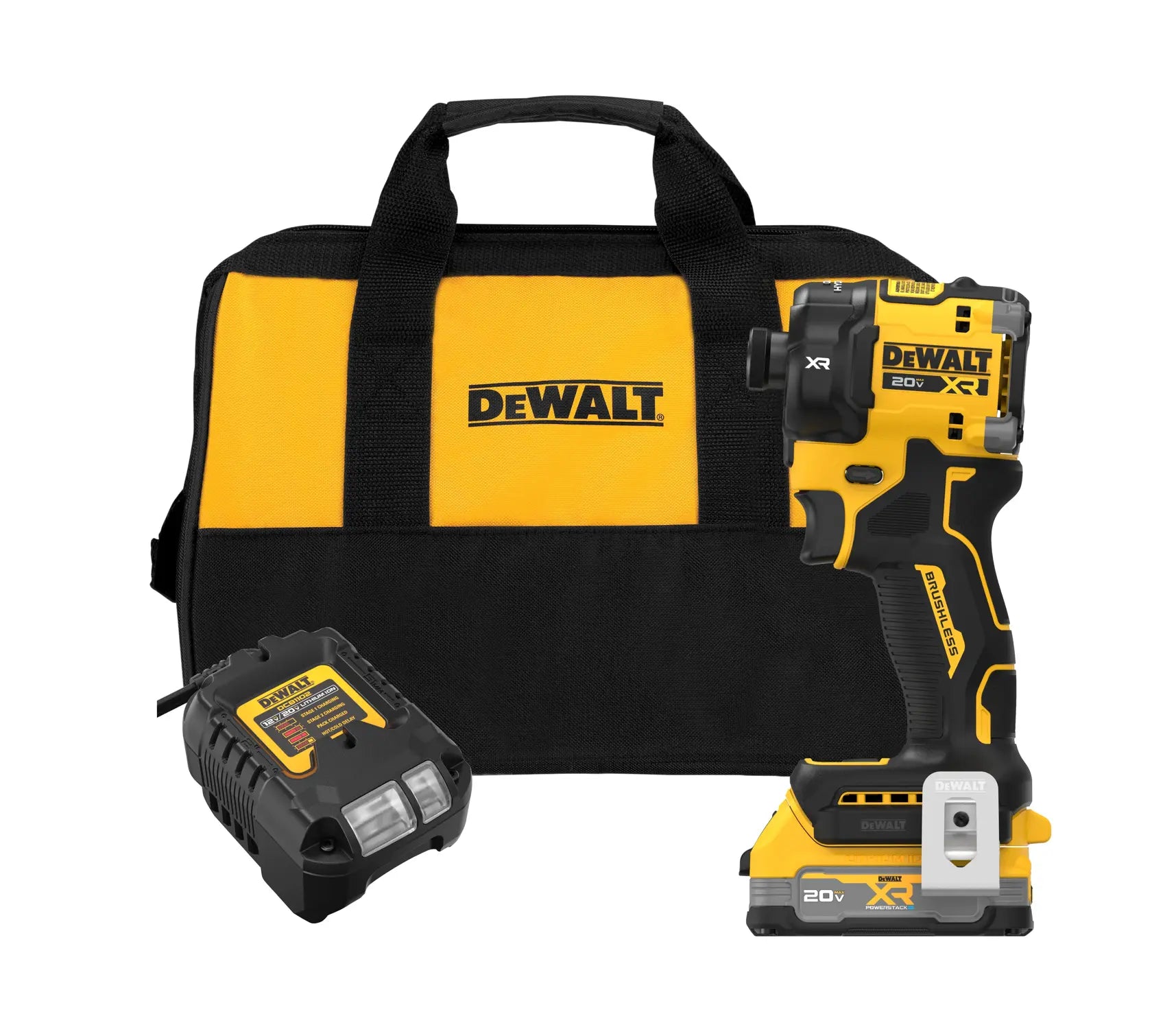 DeWalt DCF870E1 20V MAX XR Brushless Cordless 1/4-in Quiet Hydraulic Impact Driver Kit with XR POWERSTACK - image 1