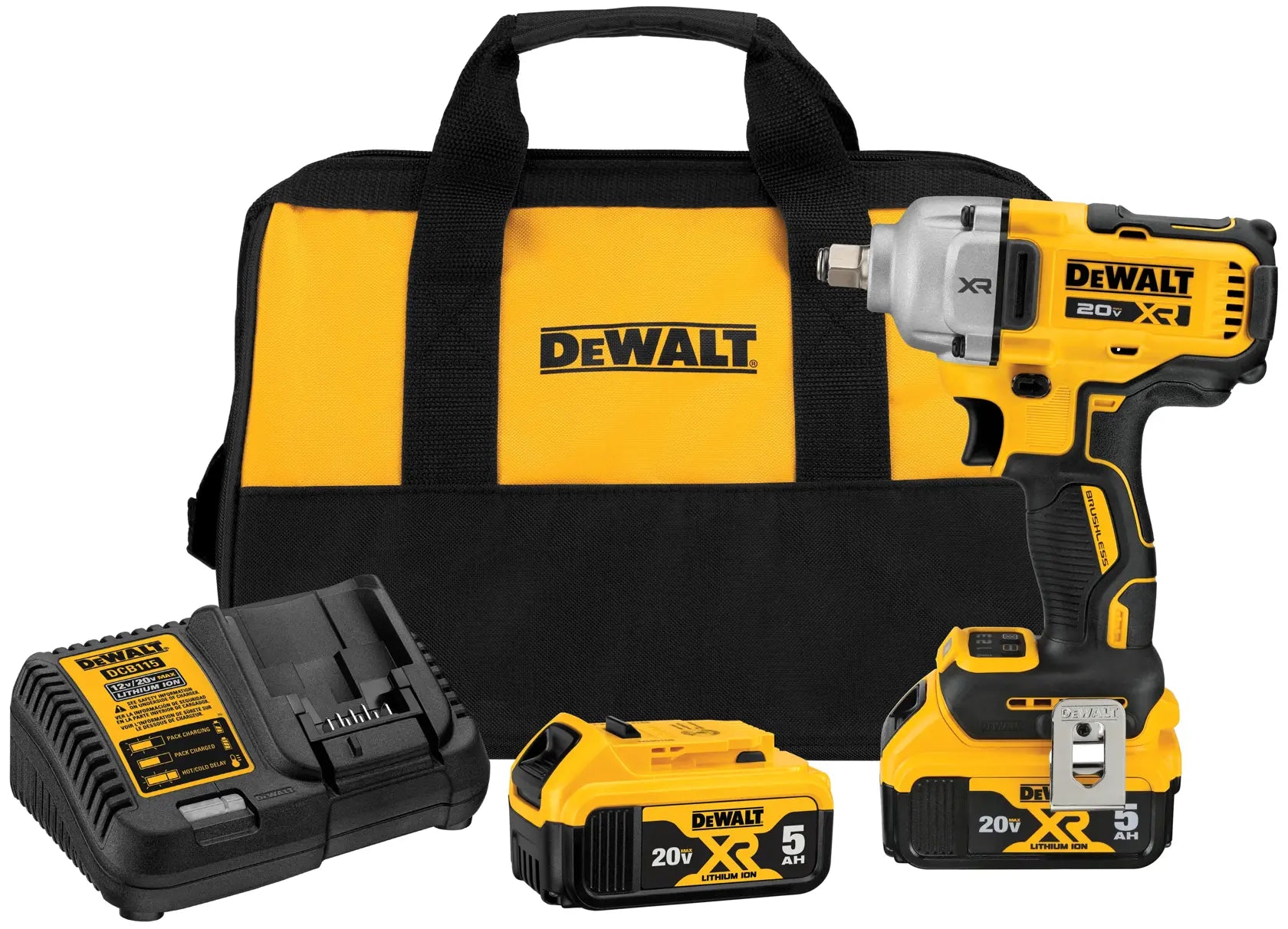 DeWalt DCF891P2 20V MAX XR 1/2-in Mid-Range Impact Wrench Kit With Hog Ring Anvil - image 1