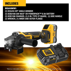 DeWalt DCG410WW1 20V MAX XR Brushless Cordless 4-1/2 in. - 5 in. Angle Grinder Kit - image 4