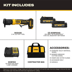 DeWalt DCG430GE2 ATOMIC 20V MAX 3" Cut-Off Tool - 1.7AH Kit - image 4