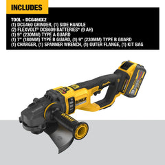 DeWalt DCG460X2 60V MAX 7-in - 9-in Large Angle Grinder - image 4