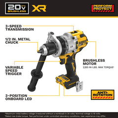 DeWalt DCK2101QQ1WW1 20V MAX XR 1/2-in Hammer Drill and 1/4-in Impact Driver Combo Kit - image 3