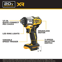 DeWalt DCK2101QQ1WW1 20V MAX XR 1/2-in Hammer Drill and 1/4-in Impact Driver Combo Kit - image 4
