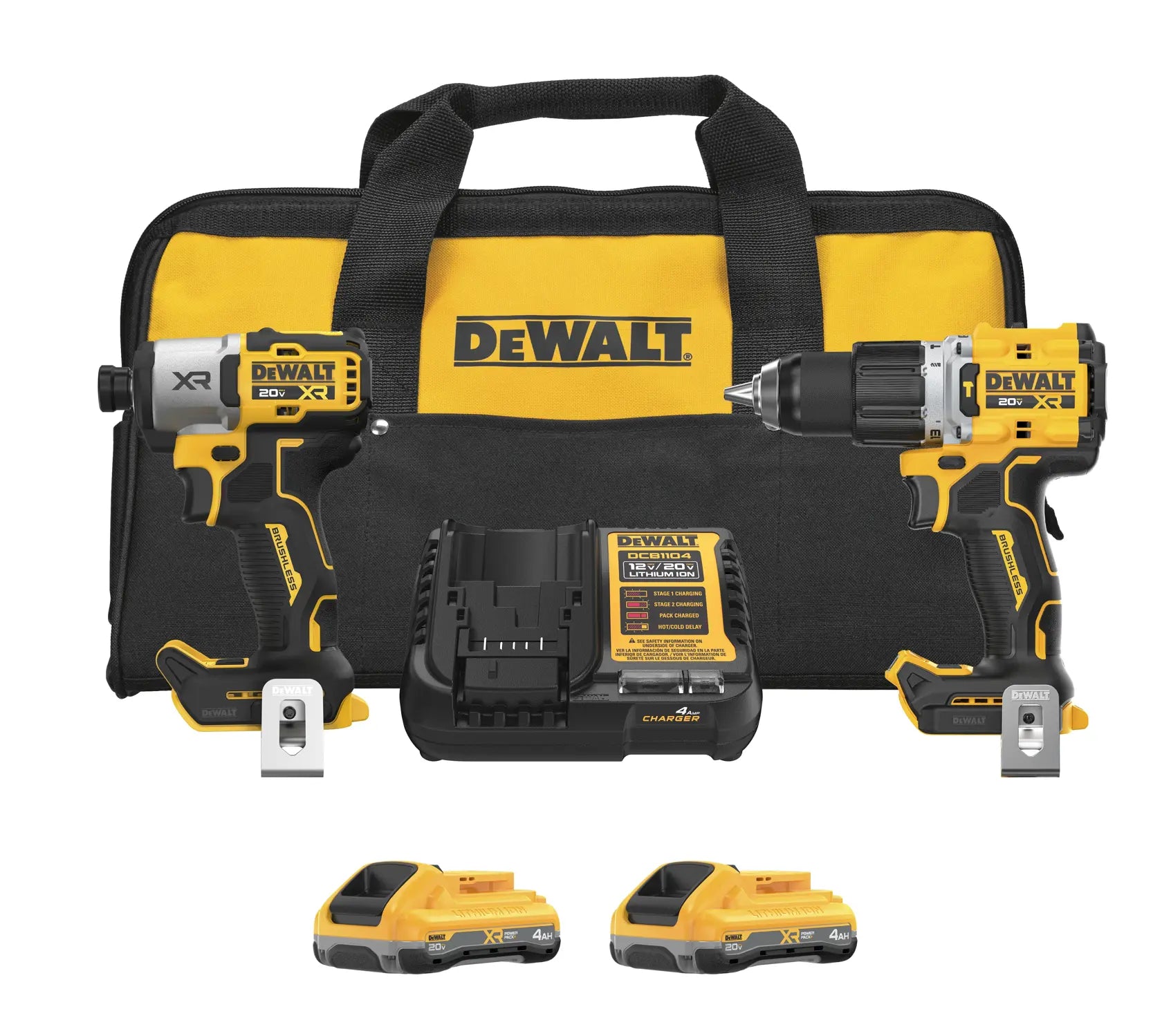 DeWalt DCK250QQ2 20V MAX XR 2-Speed Hammer Drill & Impact 2-Tool Combo Kit - image 1