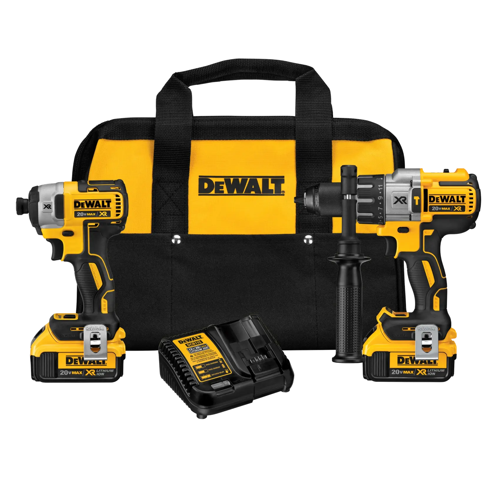 DeWalt DCK299M2 20V MAX XR Brushless Hammer Drill / Impact Driver Combo Kit (4.0Ah) - image 1
