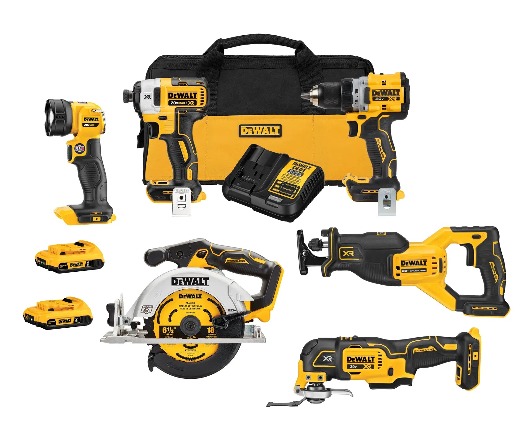 DeWalt DCK648D2 20V MAX XR 6-Tool Brushless Cordless Combo Kit - image 1