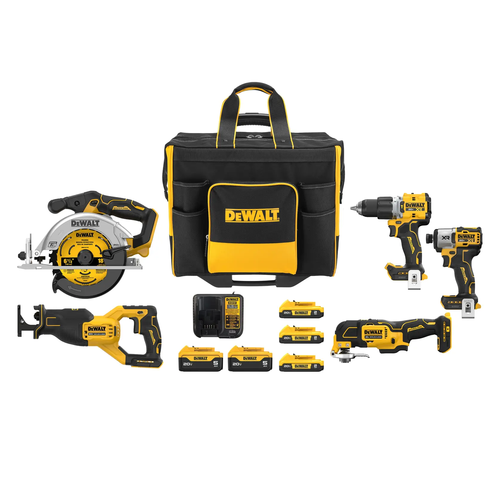 DeWalt DCKSS550D3P2 20V MAX Brushless 5-Tool Site Ready Combo Kit - image 1