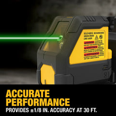 DeWalt DCLE14201GB USB Rechargeable Green Cross Line Laser Base Kit - image 3