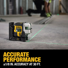 DeWalt DCLE14301GB 3X180° USB Rechargeable Green Line Laser Base Kit - image 3