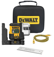 DeWalt DCLE14301GB 3X180° USB Rechargeable Green Line Laser Base Kit - image 1