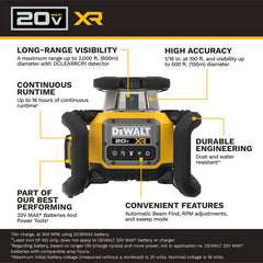 DeWalt DCLE35121GE1F 20V MAX XR Green Rotary Laser Framer Kit - image 3
