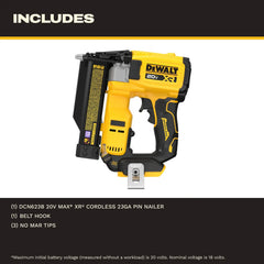 DeWalt DCN623B 20V MAX XR(R) Brushless Cordless 23ga Pin Nailer (Tool Only) - image 4