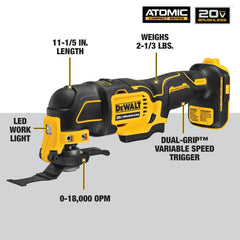 DeWalt DCS354B ATOMIC 20V MAX Brushless Cordless Oscillating Multi-Tool (Tool Only) - image 4