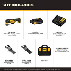 DeWalt DCS356C1 20V MAX XR 3-Speed Cordless Oscillating Multi-Tool Kit - image 4