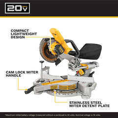 DeWalt DCS361B 20V MAX 7-1/4-in Sliding Miter Saw (Tool Only) - image 2