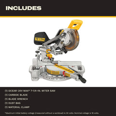 DeWalt DCS361B 20V MAX 7-1/4-in Sliding Miter Saw (Tool Only) - image 3