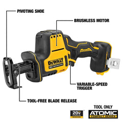 DeWalt DCS369B ATOMIC 20V MAX Cordless One-Hand Reciprocating Saw (Tool Only) - image 3