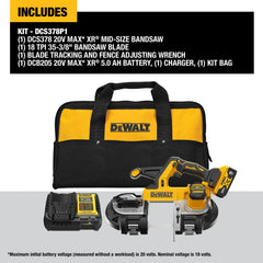 DeWalt DCS378P1 20V MAX XR Mid-Size Bandsaw (5.0Ah Battery Kit) - image 4