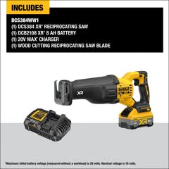 DeWalt DCS384WW1 20V MAX XR Brushless Cordless Reciprocating Saw Kit With XR POWERPACK - image 4