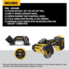 DeWalt DCS438B 20V MAX XR 3-in Brushless Cut-Off Tool (Tool Only) - image 4