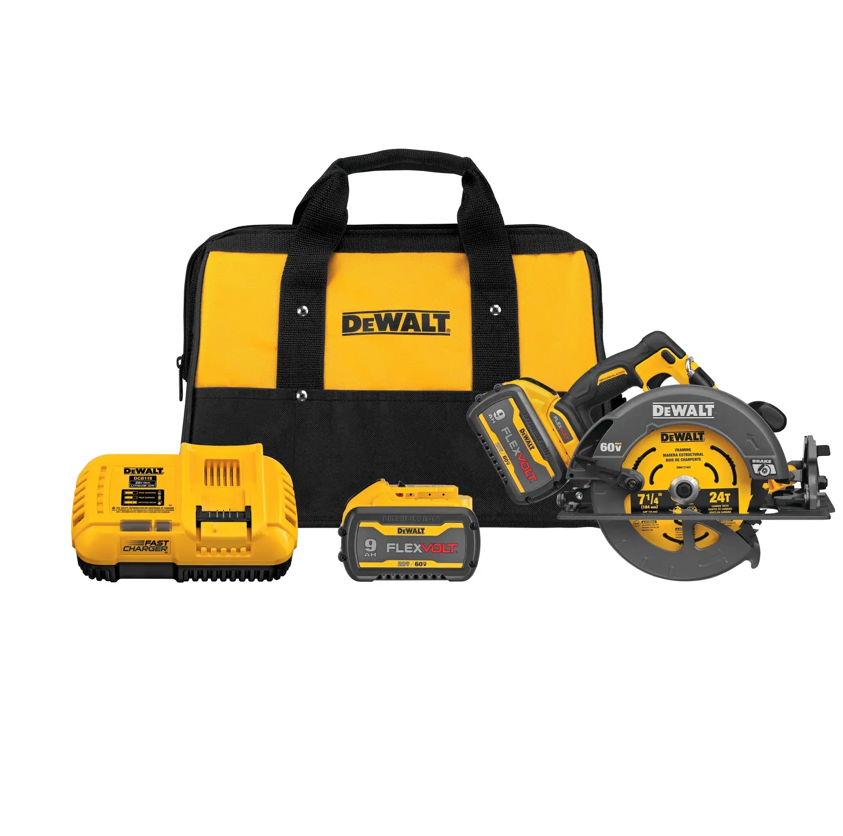 DeWalt DCS578X2 60V MAX Brushless 7-1/4-in Circular Saw With Electronic Brake Kit - image 1