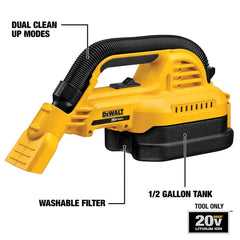 DeWalt DCV517B 20V MAX 1/2 Gallon Wet/Dry Portable Vac (Tool Only) - image 2