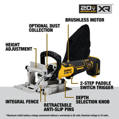 DeWalt DCW682B 20V MAX XR Brushless Biscuit Joiner (Tool Only) - image 4