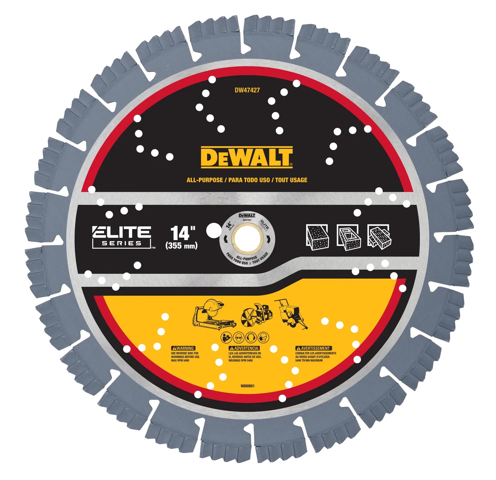 DeWalt DW47427 14" XP7 All-Purpose Segmented Diamond Blade - image 1