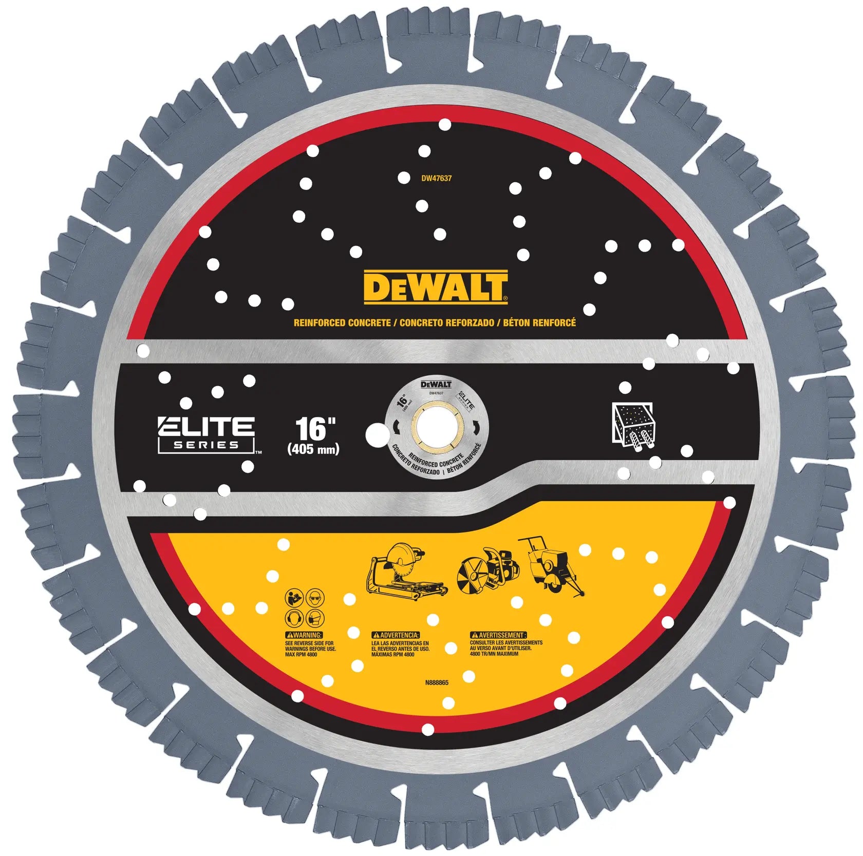 DeWalt DW47637 16" XP7 Reinforced Concrete Segmented Diamond Blade - image 1