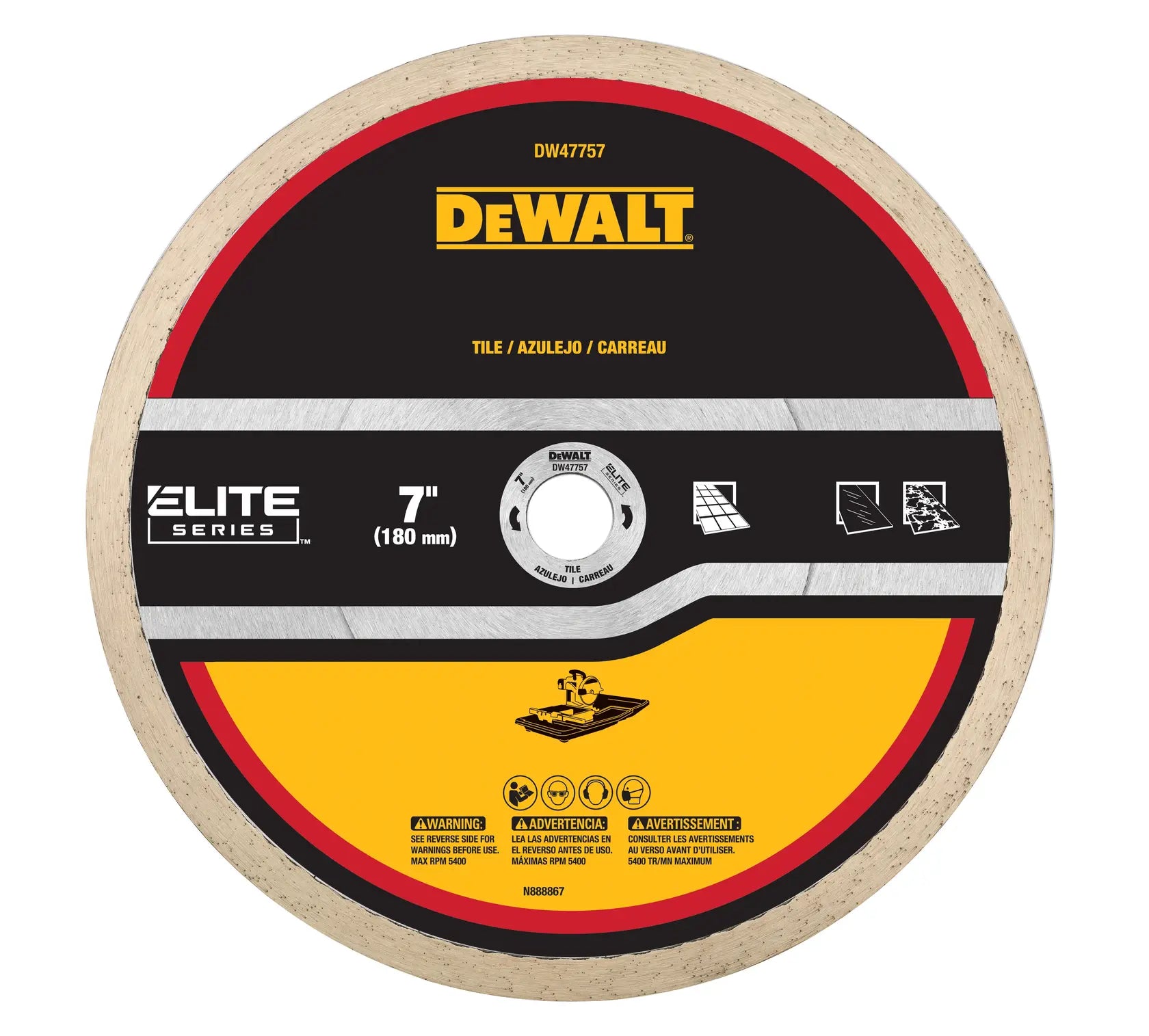 DeWalt DW47757 7" XP7 Continuous Rim Tile Blade - image 1