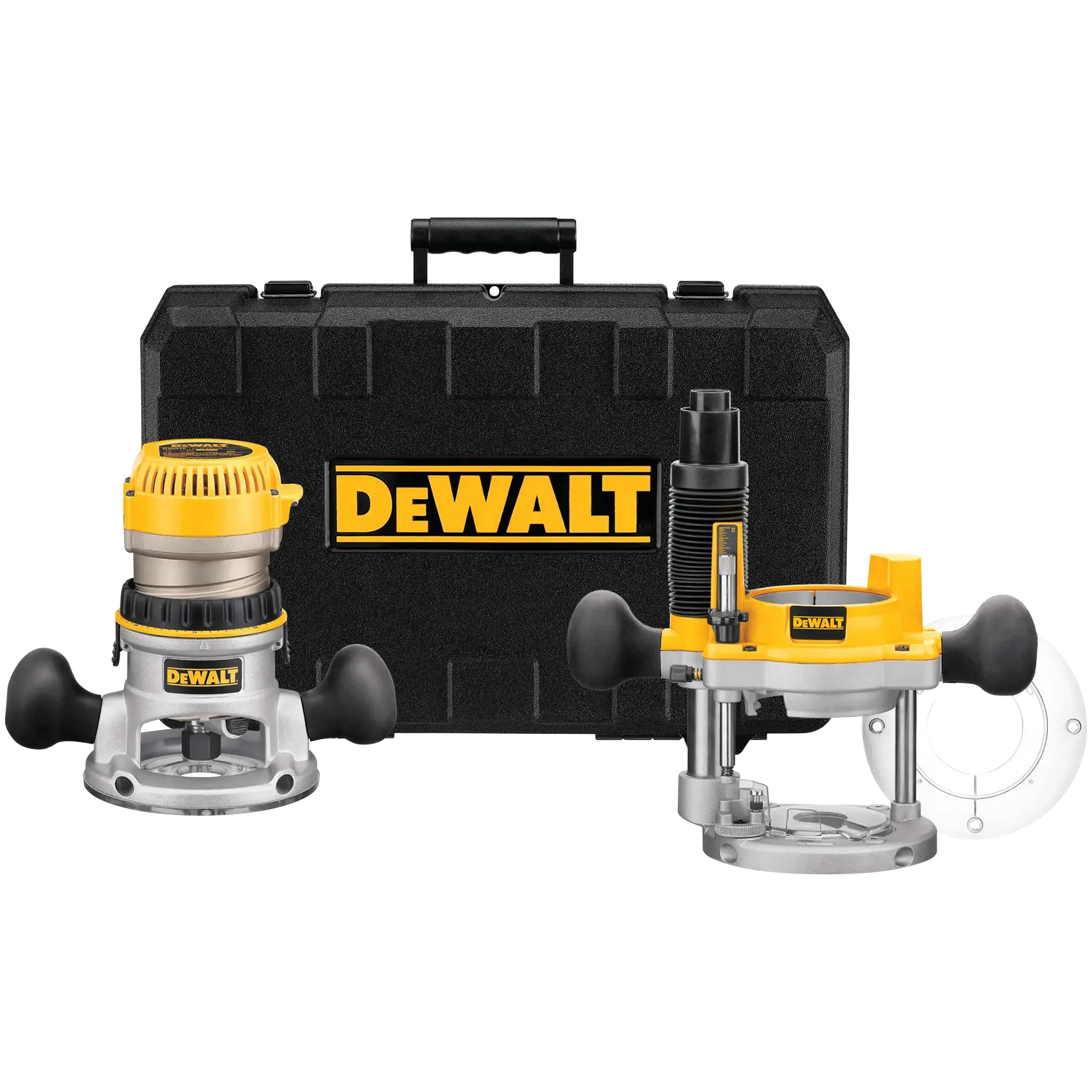 DeWalt DW618PK 2-1/4 HP EVS Fixed and Plunge Base Router Kit with Soft Start - image 1