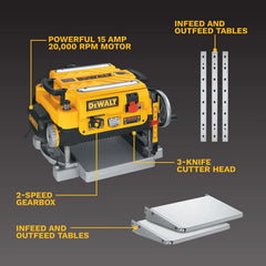 DeWalt DW735X 13 in. 3-Knife 2-Speed Thickness Planer - image 3