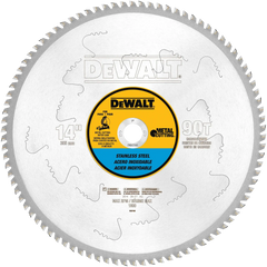 DeWalt DWA7749 14" 90T Stainless Steel Metal Cutting Saw Blade, 1" Arbor - image 1