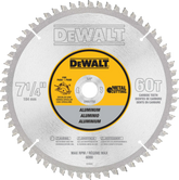 DeWalt DWA7758 7-1/4" (184mm) 60T Aluminum Cutting Circular Saw Blade - image 1