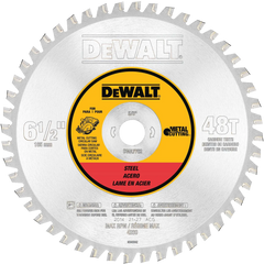 DeWalt DWA7762 6-1/2" 48T Ferrous Metal Cutting Saw Blade, 5/8" Arbor - image 1