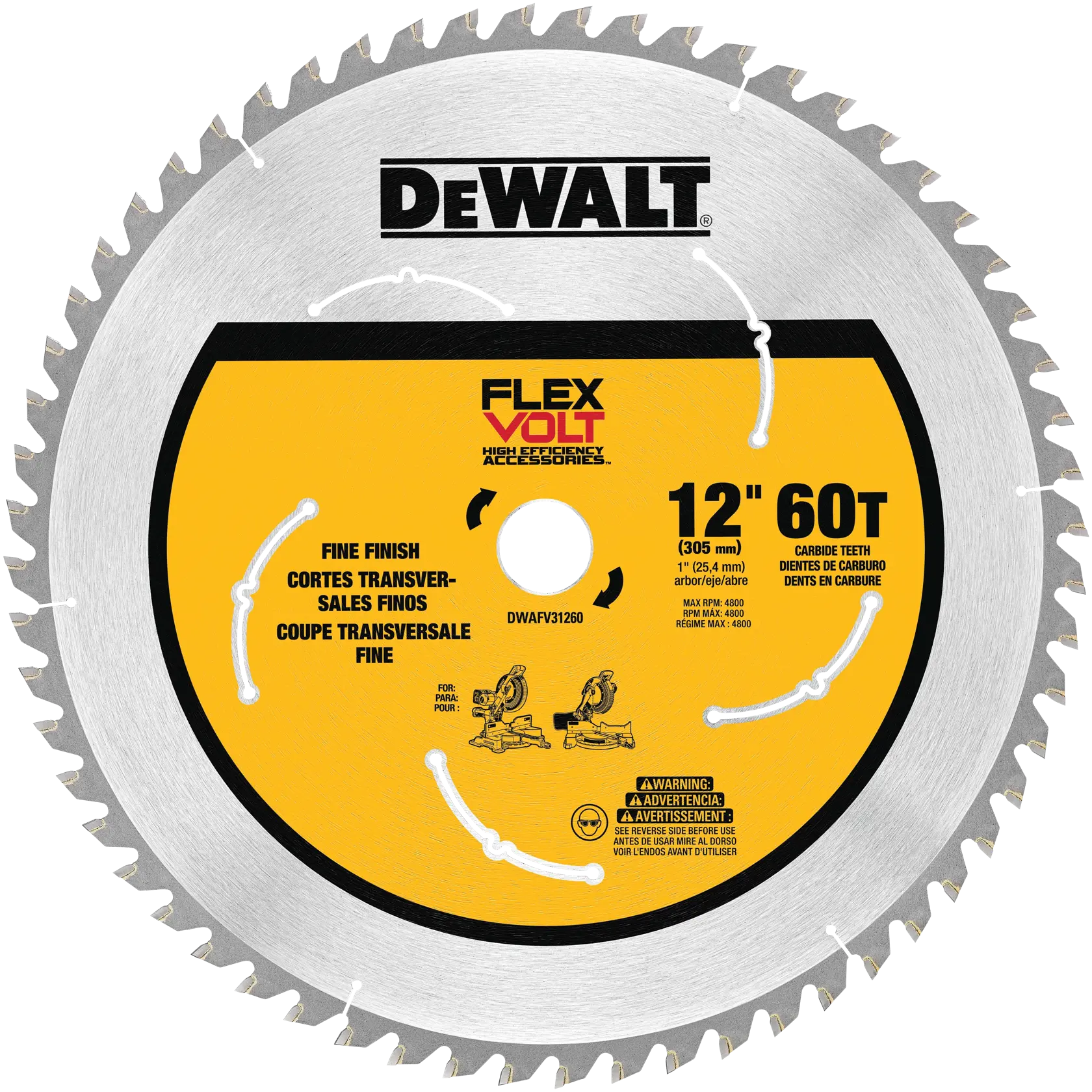 DeWalt DWAFV31260 12" 60T FlexVolt Saw Blade - image 1