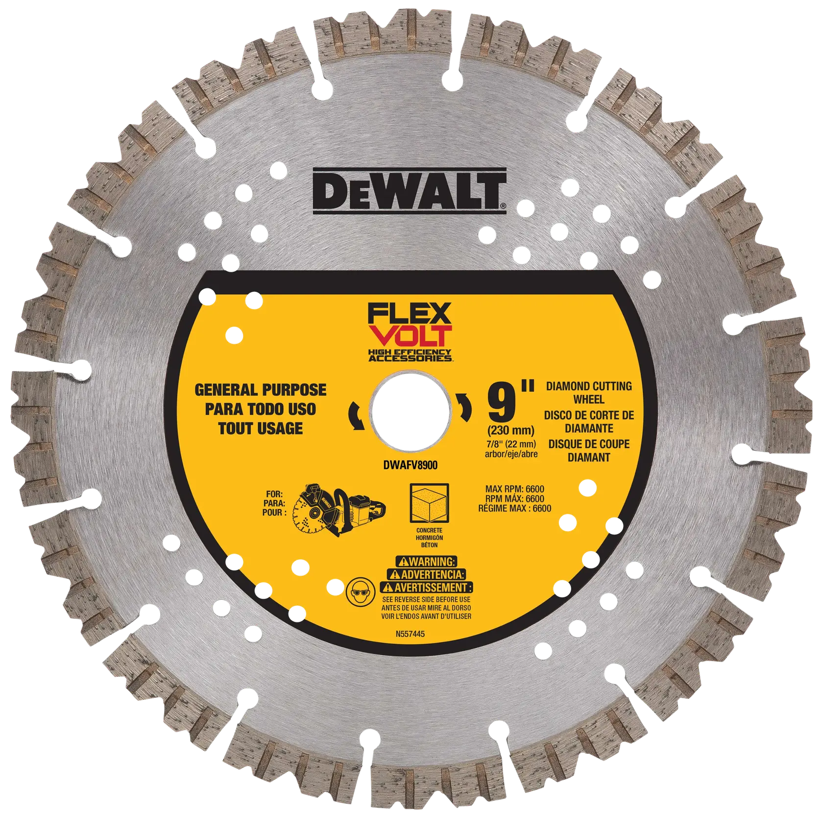 DeWalt DWAFV8900 9" FlexVolt Diamond Cutting Wheel - image 1