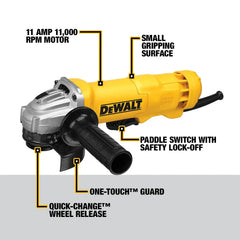 DeWalt DWE402W 4-1/2 in. (115mm) Small Angle Grinder with Wheel - image 3