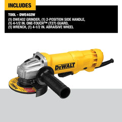 DeWalt DWE402W 4-1/2 in. (115mm) Small Angle Grinder with Wheel - image 4