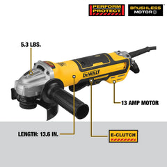 DeWalt DWE43214N 5 in. Brushless Paddle Switch Small Angle Grinder With Kickback Brake, No Lock-On - image 4