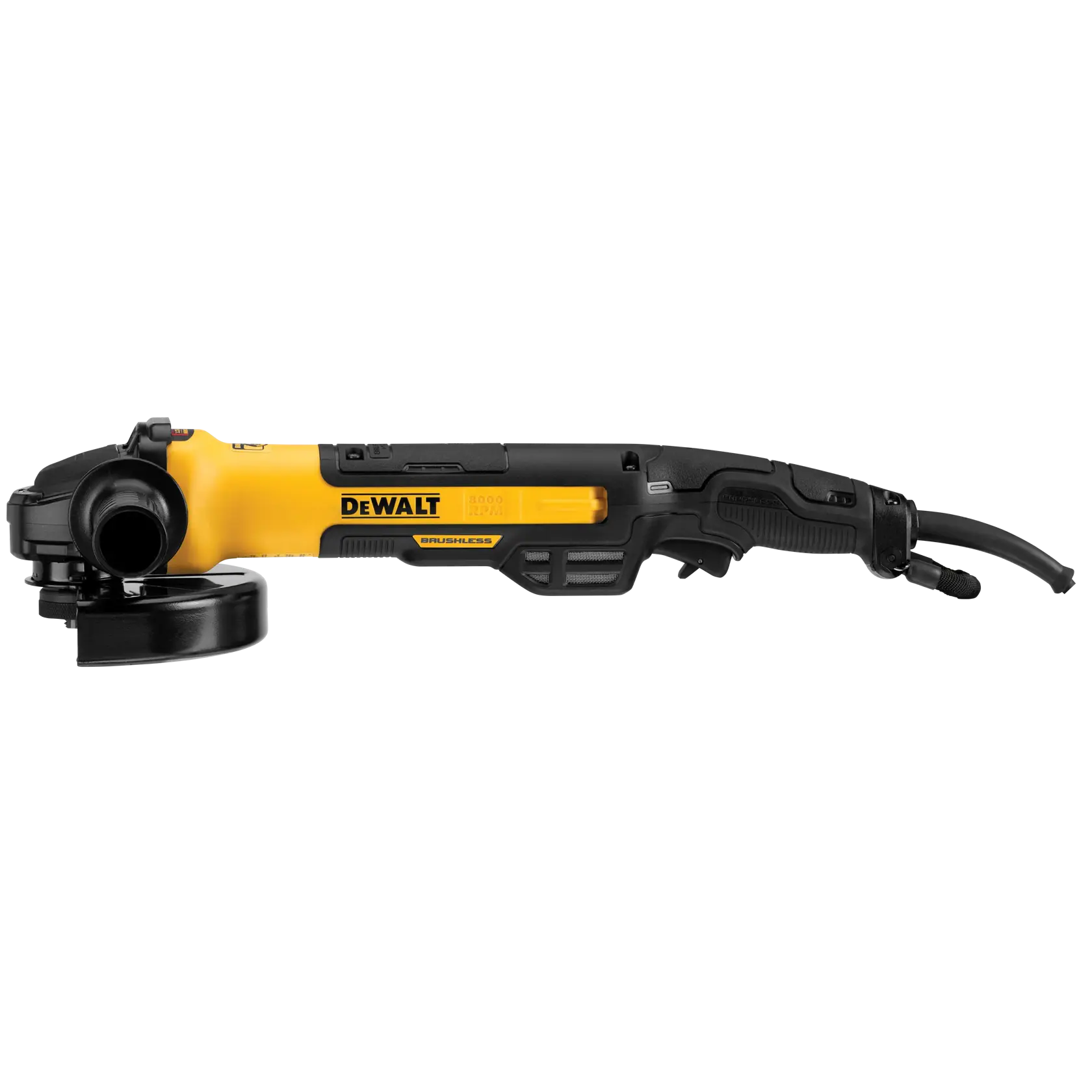 DeWalt DWE43840CN 7 in. Brushless Small Rat Tail Angle Grinder With KICKBACK BRAKE, No Lock, Pipeline Cover - image 1