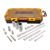 DeWalt DWMT73807 1/4" & 3/8" Drive Tool Accessory Set, 15-Piece - image 1