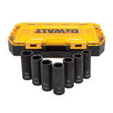 DeWalt DWMT74737 Full Metric 1/2" Deep Impact Socket Set in Toughbox, 7-Piece - image 1