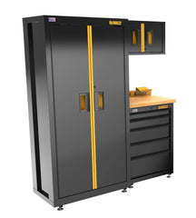 DeWalt DWST24201 63 in. Wide, 4 Piece Welded Storage Suite with 5-Drawer Base Cabinet and Wood Top - image 1