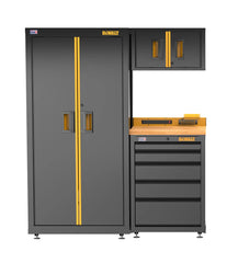 DeWalt DWST24201 63 in. Wide, 4 Piece Welded Storage Suite with 5-Drawer Base Cabinet and Wood Top - image 2