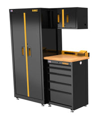 DeWalt DWST24201 63 in. Wide, 4 Piece Welded Storage Suite with 5-Drawer Base Cabinet and Wood Top - image 3